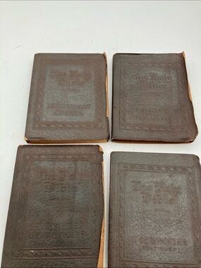 4-pc Little Leather Library Corporation mini bible set